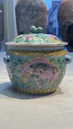 A Chinese famille rose 'kamcheng' bowl and cover for the Straits or Peranakan market, 19th C.