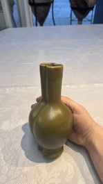 A Chinese conjoined teadust&ndash;glazed bottle vase, Republic