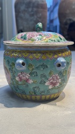 A Chinese famille rose 'kamcheng' bowl and cover for the Straits or Peranakan market, 19th C.
