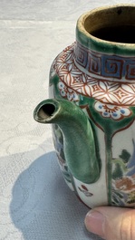 Eight Chinese famille rose and verte wares, 19/20th C.