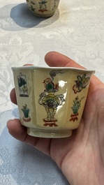 34 Chinese famille rose, verte, Imari-style and blue and white wares, Kangxi and later