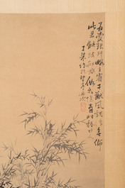 Bao Dong 包棟 (19th C.): 'Sage among Bamboo', ink and colour on paper, Daoguang/Tongzhi