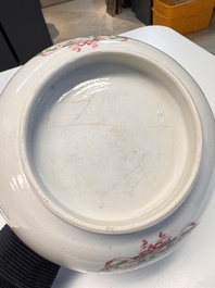 A rare Chinese famille rose 'Satyr Watching a Sleeping Venus' punch bowl, Qianlong