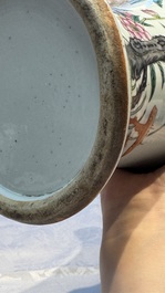 A Chinese famille rose 'Nine Peaches' 'Gu' vase, 19th C.