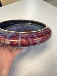 A large Chinese flamb&eacute;-glazed brush washer, 18th C.