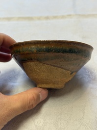 Two Chinese Jian tea bowls and two Dongzhangyao black-glazed tea bowls, Song