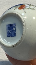 Eight Chinese famille rose and verte wares, 19/20th C.