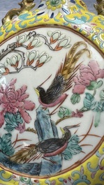 Eight Chinese famille rose and verte wares, 19/20th C.