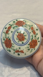 Eight Chinese famille rose and verte wares, 19/20th C.