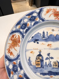 22 Chinese blue, white, famille rose and Imari-style wares, Kangxi and later
