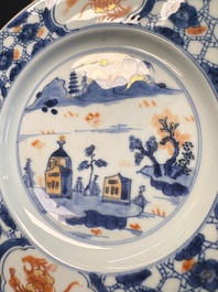 22 Chinese blue, white, famille rose and Imari-style wares, Kangxi and later