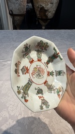 34 Chinese famille rose, verte, Imari-style and blue and white wares, Kangxi and later