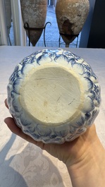 A Chinese blue and white 'Floral' kendi, Kangxi