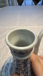 A Chinese blue and white 'Floral' kendi, Kangxi