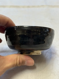 Two Chinese Jian tea bowls and two Dongzhangyao black-glazed tea bowls, Song