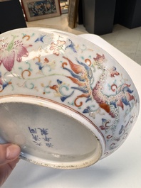 A Chinese famille rose 'Bajixiang' plate, Tongzhi mark and of the period