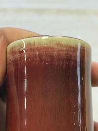 A Chinese flamb&eacute;-glazed vase, 19th C.