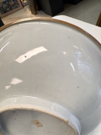 A Chinese Canton famille rose 'Mandarin Subject' bowl, Qianlong