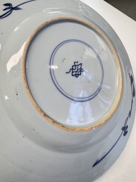 Eight Chinese blue and white, famille verte and Imari-style plates, Kangxi