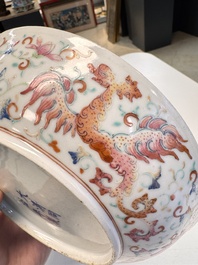 A Chinese famille rose 'Bajixiang' plate, Tongzhi mark and of the period