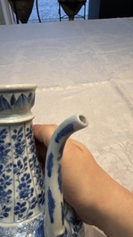 A Chinese blue and white 'Floral' kendi, Kangxi