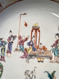 A Chinese Canton famille rose 'Mandarin Subject' bowl, Qianlong