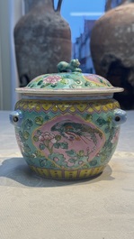 A Chinese famille rose 'kamcheng' bowl and cover for the Straits or Peranakan market, 19th C.