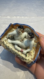 A Chinese famille rose 'Erotic' group, Republic