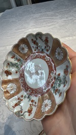 34 Chinese famille rose, verte, Imari-style and blue and white wares, Kangxi and later