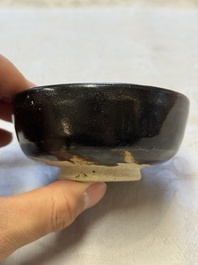 Two Chinese Jian tea bowls and two Dongzhangyao black-glazed tea bowls, Song