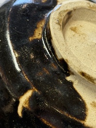 Two Chinese Jian tea bowls and two Dongzhangyao black-glazed tea bowls, Song