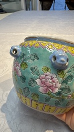A Chinese famille rose 'kamcheng' bowl and cover for the Straits or Peranakan market, 19th C.