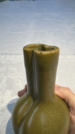 A Chinese conjoined teadust&ndash;glazed bottle vase, Republic