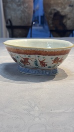 Eight Chinese famille rose and verte wares, 19/20th C.