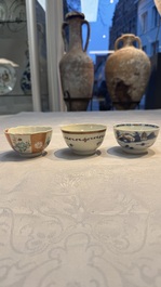 34 Chinese famille rose, verte, Imari-style and blue and white wares, Kangxi and later