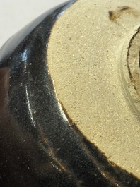 Two Chinese Jian tea bowls and two Dongzhangyao black-glazed tea bowls, Song