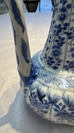 A Chinese blue and white 'Floral' kendi, Kangxi