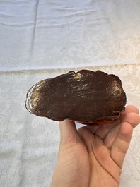 A Chinese carved buffalo horn 'Hehe Erxian' group, 17/18th C.