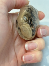 A Chinese rock crystal and two glass inside painted snuff bottles, 19/20th C., with a signed copy of 'Chinese Inside Painting of the Modern Age', 2005