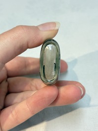 A Chinese rock crystal and two glass inside painted snuff bottles, 19/20th C., with a signed copy of 'Chinese Inside Painting of the Modern Age', 2005