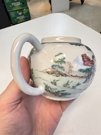A Chinese famille rose 'Mythological Subject' teapot and cover, Qianlong