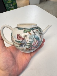 A Chinese famille rose 'Mythological Subject' teapot and cover, Qianlong