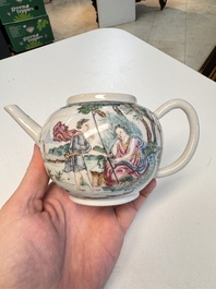 A Chinese famille rose 'Mythological Subject' teapot and cover, Qianlong