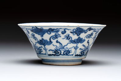 A Japanese blue and white vase, a jug and a bowl, 17th C. and later