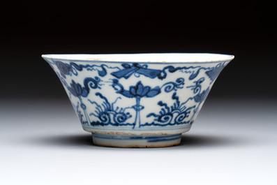 A Japanese blue and white vase, a jug and a bowl, 17th C. and later