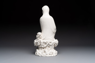 A Chinese Dehua Blanc de Chine 'Damo' group, 20th C.