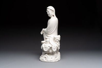 A Chinese Dehua Blanc de Chine 'Damo' group, 20th C.