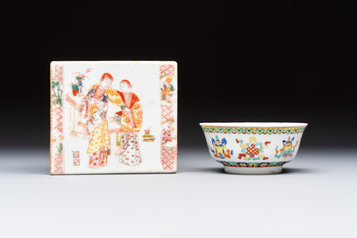 Ten Chinese famille rose and verte wares, Qianlong and Jing De Zhen 景德鎮 marks, 20th C.