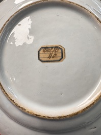 An unusual and very fine polychrome Dutch Delft Kakiemon-style lobed dish, early 18th C.