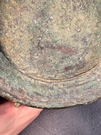 An inscribed Chinese archaic bronze food vessel, Gui 簋, Western Zhou